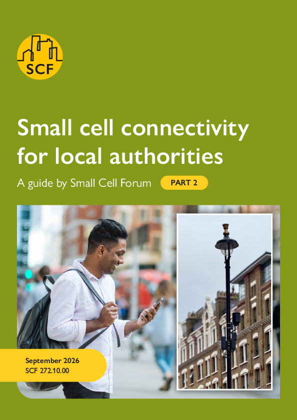 A front cover image of a small cell connectivity for local authorities document
